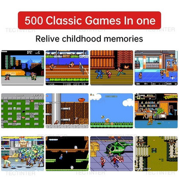 Φορητή μίνι κονσόλα βιντεοπαιχνιδιών Retro Game Boy φορητή κονσόλα παιχνιδιών 8-bit Ενσωματωμένο πρόγραμμα αναπαραγωγής παιχνιδιών 500 AV For Kids Δώρο