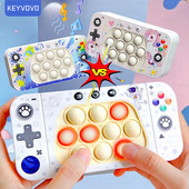 Mängu käeshoitav konsool Kiire Push Pop mänguasjad Mull süttib Press Fidget Machine Sensoor pigistatav stressi leevendav mänguasi lastele täiskasvanutele