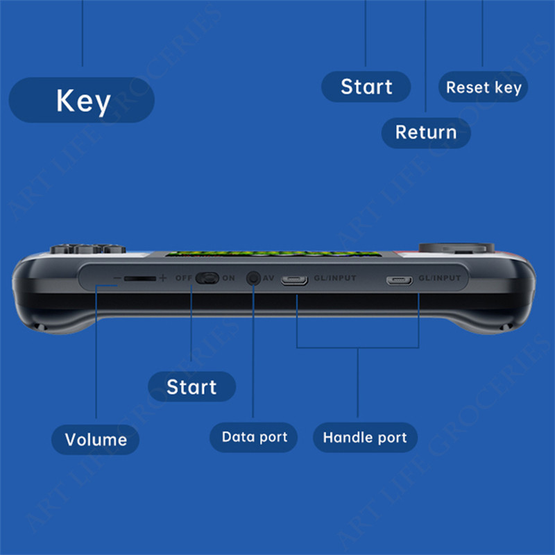 3D vairasvirtė delninė žaidimų konsolė 666 Classic Games 3,0 colių spalvotas LCD ekranas Itin plonas nešiojamų vaizdo žaidimų grotuvų dovana vaikams