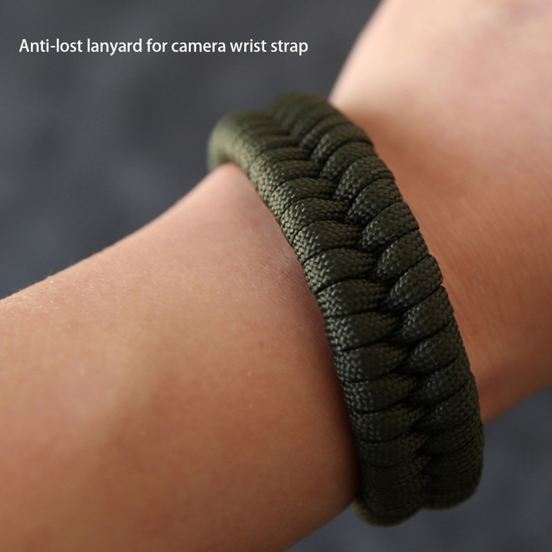 Kaotsiminekuvastane kaamera randmerihm, vastupidav langevarjunöör, kiirkinnitusega kaasaskantav kinkepael, reguleeritavad välistarvikud #