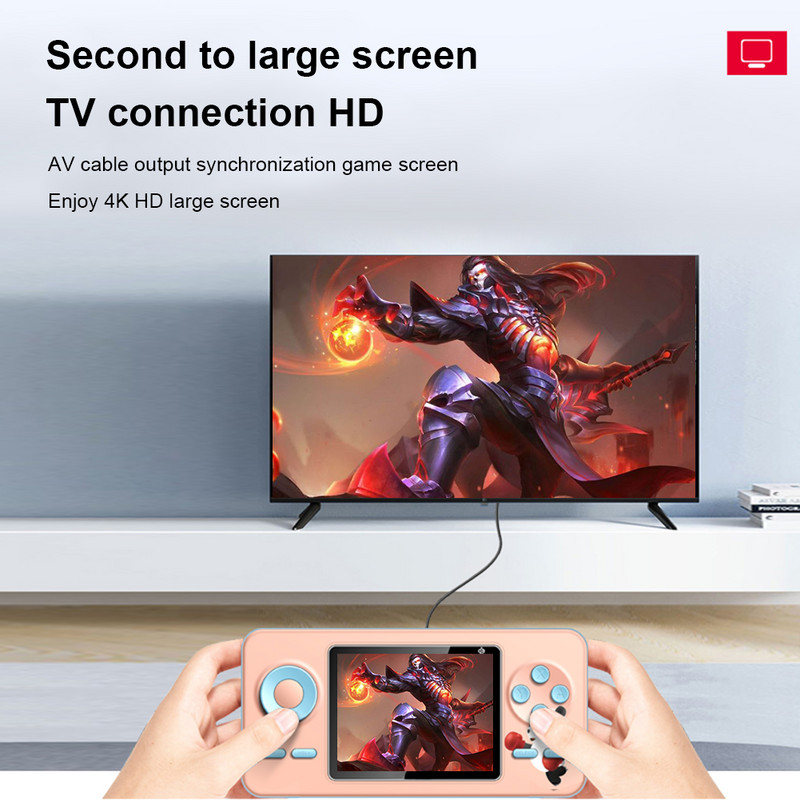 NAUJIEJI S5 Retro MINI žaidimai 520 žaidimų vieno / dviejų žaidėjų 4K HD ekranas Vaizdo žaidimai Delninė žaidimų konsolė, skirta TV projektoriaus žaidimui