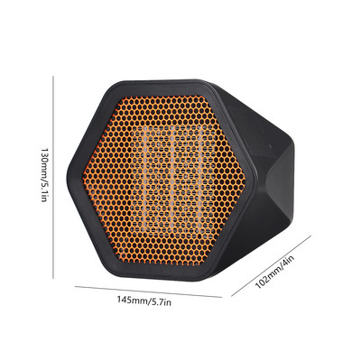 Μίνι επιτραπέζιος θερμαντήρας 1000W PTC Γρήγορη θέρμανση Σόμπα θέρμανσης Επιτραπέζιος ανεμιστήρας χαμηλού θορύβου Θερμαντήρας αέρα 2 ταχυτήτων για δωμάτιο γραφείου