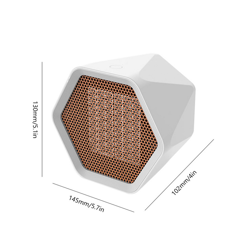 Μίνι επιτραπέζιος θερμαντήρας 1000W PTC Γρήγορη θέρμανση Σόμπα θέρμανσης Επιτραπέζιος ανεμιστήρας χαμηλού θορύβου Θερμαντήρας αέρα 2 ταχυτήτων για δωμάτιο γραφείου
