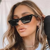 Vintage Cat Eye γυαλιά ηλίου Γυναικεία ρετρό αποχρώσεις Μαύρα γυαλιά ηλίου Γυναικεία μόδα Μικρός σκελετός καθρέφτης τετράγωνος Oculos De Sol