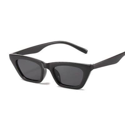 Vintage Cat Eye γυαλιά ηλίου Γυναικεία ρετρό αποχρώσεις Μαύρα γυαλιά ηλίου Γυναικεία μόδα Μικρός σκελετός καθρέφτης τετράγωνος Oculos De Sol