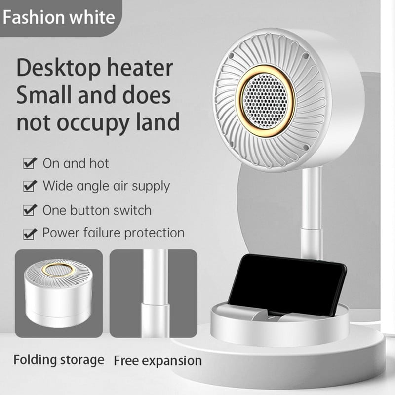 Nešiojamas elektrinis šildytuvas Sulankstomas žemo triukšmo tylus mažoje erdvėje