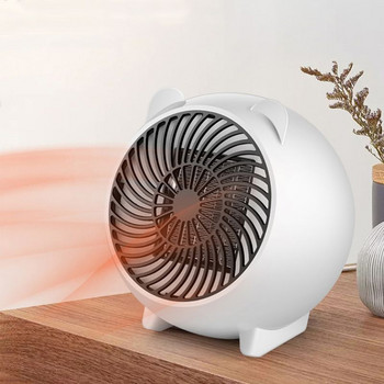 2023 Нов 500 W преносим настолен вентилатор PTC керамично отопление Вентилатор за топъл въздух Отопление за домашен офис за зимата