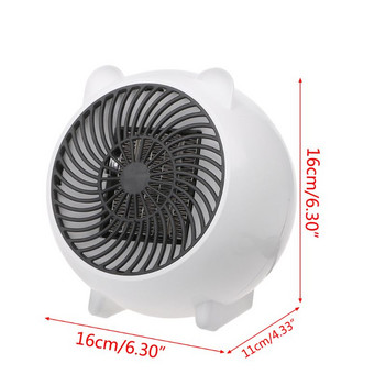 2023 Нов 500 W преносим настолен вентилатор PTC керамично отопление Вентилатор за топъл въздух Отопление за домашен офис за зимата