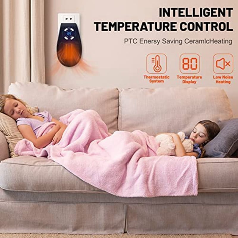 Geriausiai parduodamas nešiojamas elektrinis šildytuvas, prijungtas prie sieninio šildytuvo, galingo šilto pūstuvo nuotolinio šildytuvo EU kištukas