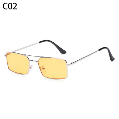 2023. aasta moodne ristküliku ääristeta päikeseprillid, ruudukujulised vintage-prillid, luksuslik disain unisex retroraamiga gradientprillid UV400 prillid