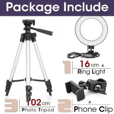 LED-rõngasvalgusti fotovalgusti statiiviga selfie-lamp telefonialuse hoidiku fotolambi ringvalgusti otsevideo voogesituseks
