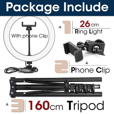 LED-rõngasvalgusti fotovalgusti statiiviga selfie-lamp telefonialuse hoidiku fotolambi ringvalgusti otsevideo voogesituseks