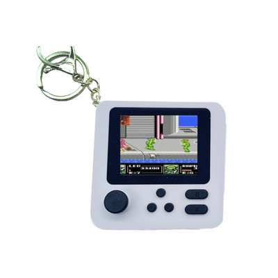 „Super Mini Handheld Nostalgic“ žaidimų konsolė Integruotas 268 Classic FC žaidimas, kurį galima naudoti kaip pakabinamas raktų pakabukas