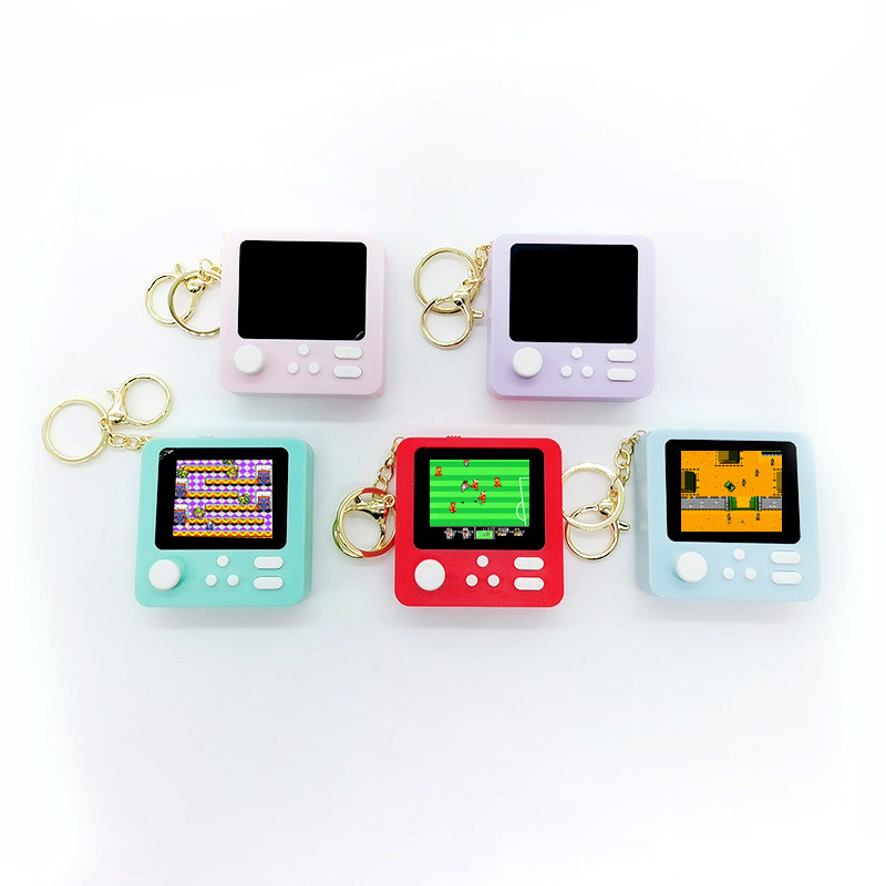 „Super Mini Handheld Nostalgic“ žaidimų konsolė Integruotas 268 Classic FC žaidimas, kurį galima naudoti kaip pakabinamas raktų pakabukas
