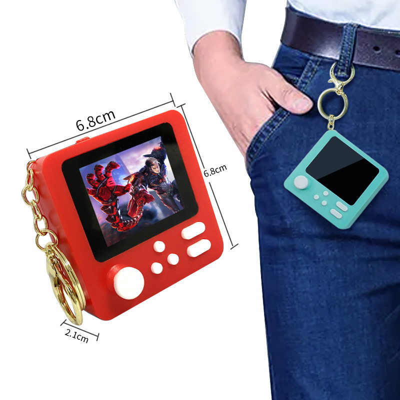 „Super Mini Handheld Nostalgic“ žaidimų konsolė Integruotas 268 Classic FC žaidimas, kurį galima naudoti kaip pakabinamas raktų pakabukas