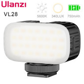 Ulanzi VL28 5500K Mini LED vaizdo lemputė įkraunama GoPro Light Mod On Camera Light, skirta Gopro 10 9 8 iPhone 13 12 Pro Max 11 X Xs
