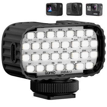 Ulanzi VL28 5500K Mini LED Video Light Επαναφορτιζόμενο GoPro Light Mod On Camera Light για Gopro 10 9 8 iPhone 13 12 Pro Max 11 X Xs