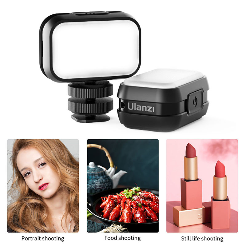 Ulanzi VL28 5500K Mini LED vaizdo lemputė įkraunama GoPro Light Mod On Camera Light, skirta Gopro 10 9 8 iPhone 13 12 Pro Max 11 X Xs
