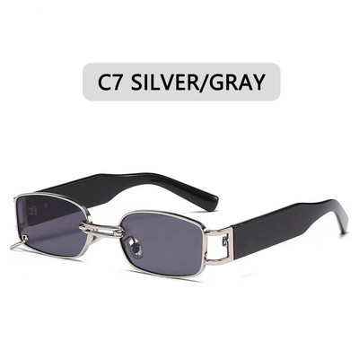 2023. aasta ruudukujulised päikeseprillid naiste luksusbrändi disainer Väikesed ristkülikukujulised päikeseprillid UV400 meeste mustade varjunditega retroprillid naistele