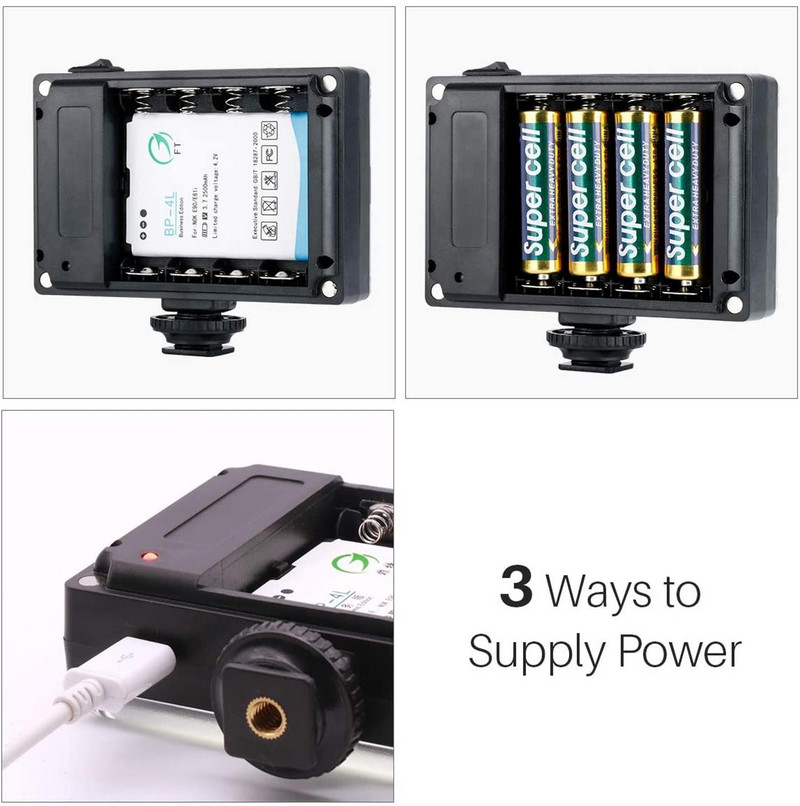 Ulanzi 96 DSLR LED-videovalgusti kaameral fotostuudio valgustus Hot Shoe LED videologi täitevalgusti nutitelefoni DSLR-peegelkaamera jaoks