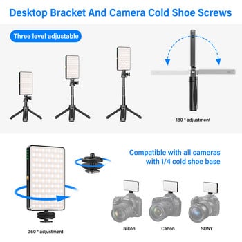 Strbea ST120 LED светлина за видеокамера 2500-9000K с мек дифузер RGB ефект Осветление за фотография Vlogs Запълваща светлина със статив