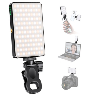 Strbea ST120 LED videokamera lámpa 2500-9000K lágy diffúzorral RGB effektus Fényképezés Vlogok Kitöltő fény állvánnyal