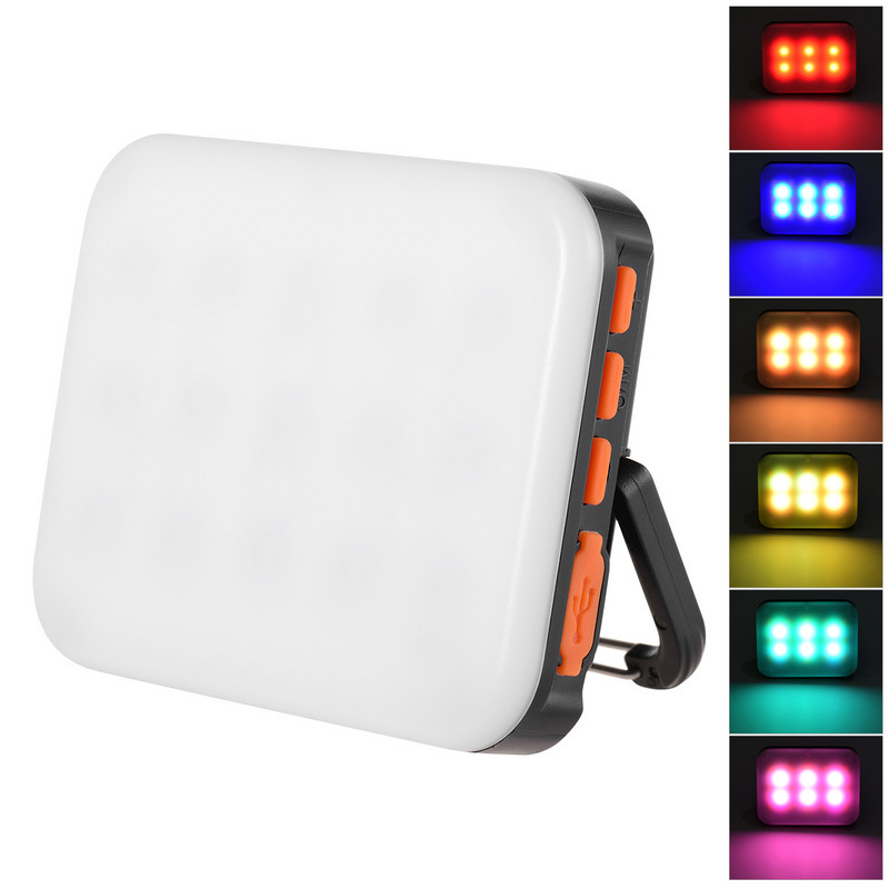 Andoer LY-01 RGB LED töltõfény fényképezés világító lámpa Multifunkciós Superbright 3200K-6500K beépített akkumulátor fekete