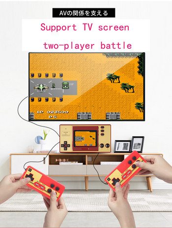 Mini Gb35 Носталгична ретро ръчна игрова конзола с вграден 1000 8-битов екран за прожектиране на класически игри Nes Double Battle Game