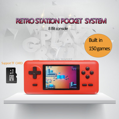 WOLSEN 8 Bit Retro Station Pocket Handheld Game Вградена 586 игри 3.0-инчова конзола за видеоигри Поддържа Micro TF карта Заредете игра