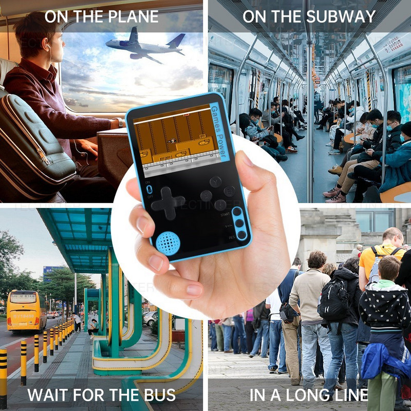 Ultra vékony K10 Retro videojáték-konzol, beépített 500 klasszikus játékok hordozható mini kézi játéklejátszó Game Boy