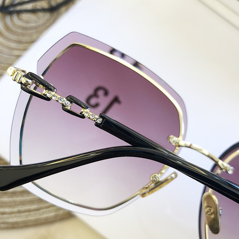 Modne četvrtaste sunčane naočale bez okvira za žene 2023. Brand Designer sunčane naočale Vintage nijanse Ženske ružičaste naočale Gafas De Sol