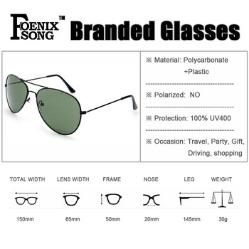 FOENIXSONG Модни пилотни слънчеви очила за жени Мъжки 2023 Класически очила с градиентни огледални сини сребристо-сиви слънчеви очила Слънчеви очила