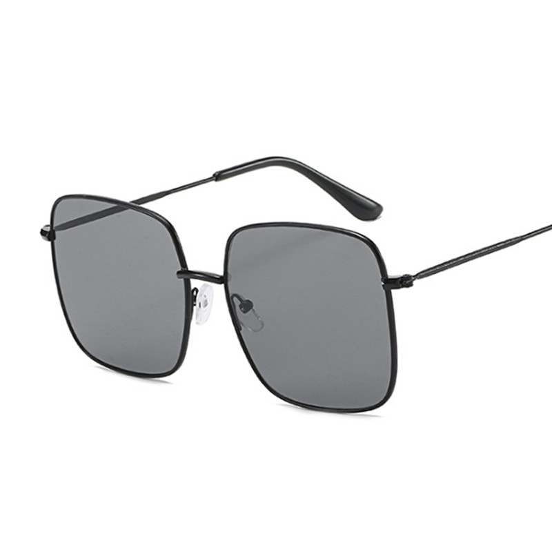 Óceán színű lencse Vintage négyzet alakú napszemüveg női tükör női márka kivitel fém keret kör szemüveg férfi szemüveg