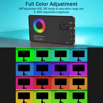 Φορητό RGB Video Light LED Fill Light Panel 3000K-8500K for Vlog Live Streaming Video Conference Lighting Φωτογραφία προϊόντος
