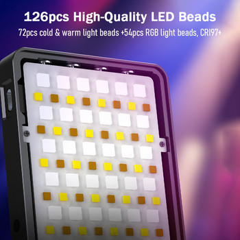 Φορητό RGB Video Light LED Fill Light Panel 3000K-8500K for Vlog Live Streaming Video Conference Lighting Φωτογραφία προϊόντος