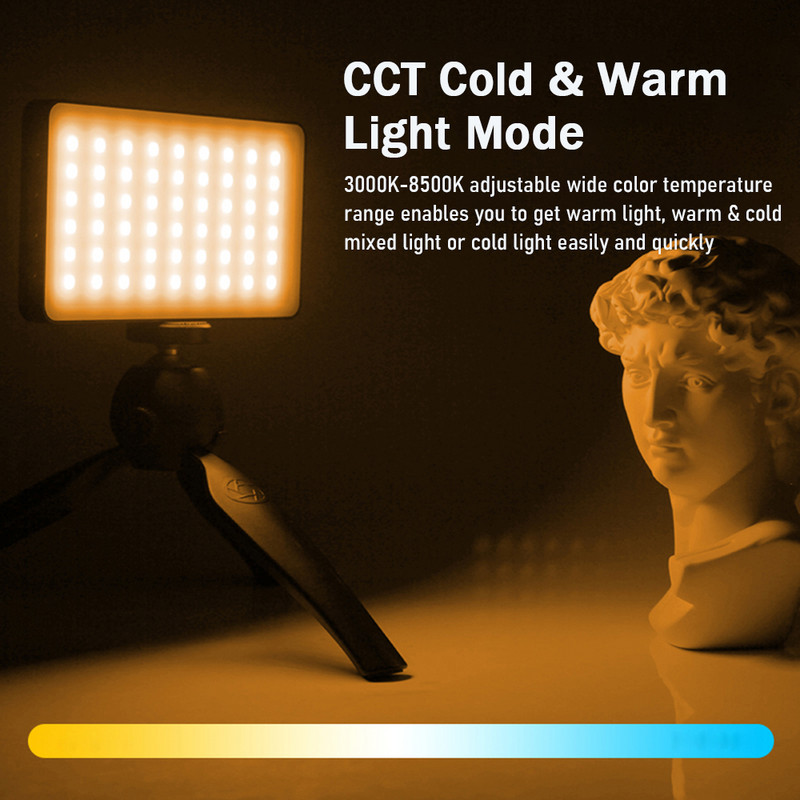 Nešiojamoji RGB vaizdo apšvietimo LED užpildymo lemputė 3000K-8500K skirta vaizdo įrašų tiesioginiam srautiniam vaizdo konferencijos apšvietimo gaminių fotografavimui