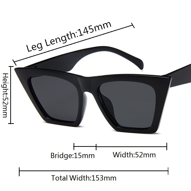 Naiste uued kassisilmade päikeseprillid Unisex Retro kandilise raamiga ülisuured prillid prillid UV400 varjud prillid reisi silmade kaitse
