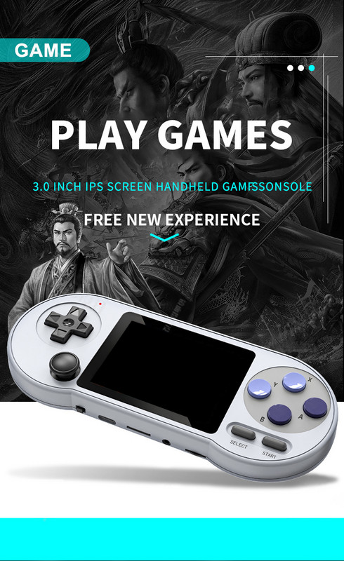 SF2000 3 inčna ručna igraća konzola Player Mini prijenosna igraća konzola ugrađena u 6000 igara Podrška za retro igre AV izlaz