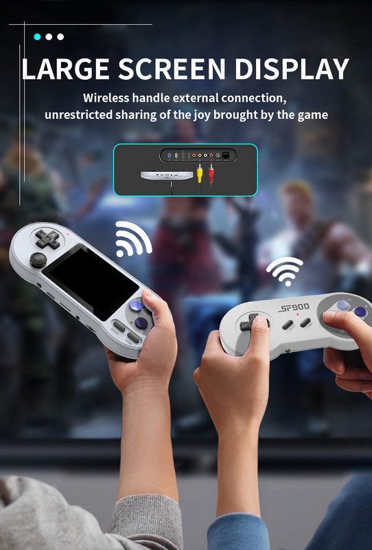 SF2000 3 inčna ručna igraća konzola Player Mini prijenosna igraća konzola ugrađena u 6000 igara Podrška za retro igre AV izlaz