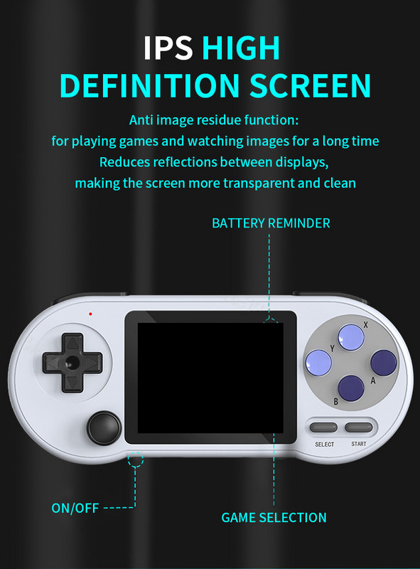 SF2000 3 inčna ručna igraća konzola Player Mini prijenosna igraća konzola ugrađena u 6000 igara Podrška za retro igre AV izlaz