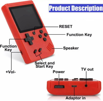 ortable Mini Handheld 400 игри в 1 Преносим тънък ръчен контролер Конзола за видеоигри 3,0-инчови мини плейъри за видеоигри