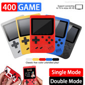 Retro kaasaskantav mini-videomängukonsool 8-bitine 3,0-tolline LCD-mängumängija Sisseehitatud 400 mänguga AV pihuarvutiga mängukonsool lastele kingitus