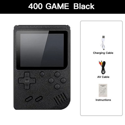 Retro kaasaskantav mini-videomängukonsool 8-bitine 3,0-tolline LCD-mängumängija Sisseehitatud 400 mänguga AV pihuarvutiga mängukonsool lastele kingitus