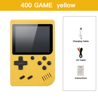 Retro kaasaskantav mini-videomängukonsool 8-bitine 3,0-tolline LCD-mängumängija Sisseehitatud 400 mänguga AV pihuarvutiga mängukonsool lastele kingitus