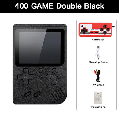 Retro kaasaskantav mini-videomängukonsool 8-bitine 3,0-tolline LCD-mängumängija Sisseehitatud 400 mänguga AV pihuarvutiga mängukonsool lastele kingitus