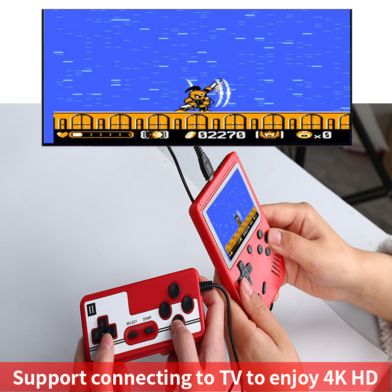 Retro kaasaskantav mini-videomängukonsool 8-bitine 3,0-tolline LCD-mängumängija Sisseehitatud 400 mänguga AV pihuarvutiga mängukonsool lastele kingitus