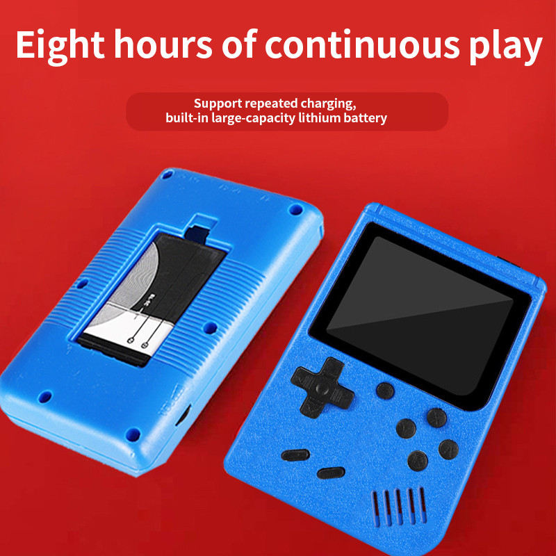 Retro kaasaskantav mini-videomängukonsool 8-bitine 3,0-tolline LCD-mängumängija Sisseehitatud 400 mänguga AV pihuarvutiga mängukonsool lastele kingitus