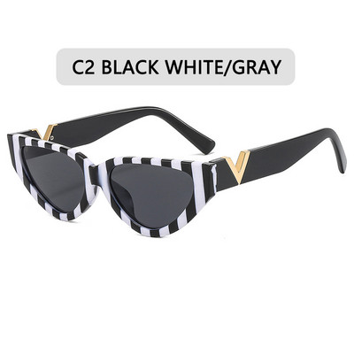 Naiste vanaaegsed kassisilmade päikeseprillid 2023. Mood Luksuslikud V kaubamärgiga päikeseprillid Naiste prillid UV400 gafas de sol mujer