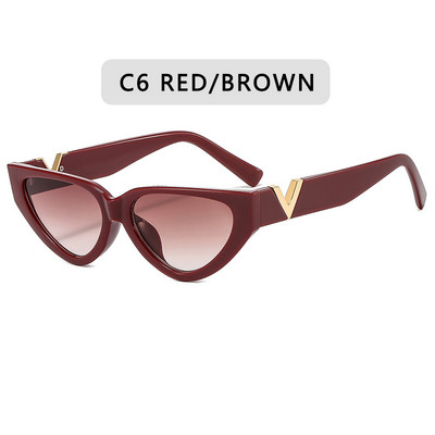 Naiste vanaaegsed kassisilmade päikeseprillid 2023. Mood Luksuslikud V kaubamärgiga päikeseprillid Naiste prillid UV400 gafas de sol mujer