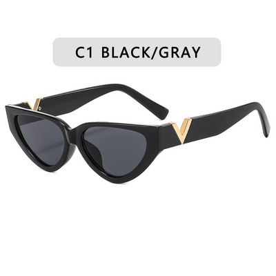 Naiste vanaaegsed kassisilmade päikeseprillid 2023. Mood Luksuslikud V kaubamärgiga päikeseprillid Naiste prillid UV400 gafas de sol mujer